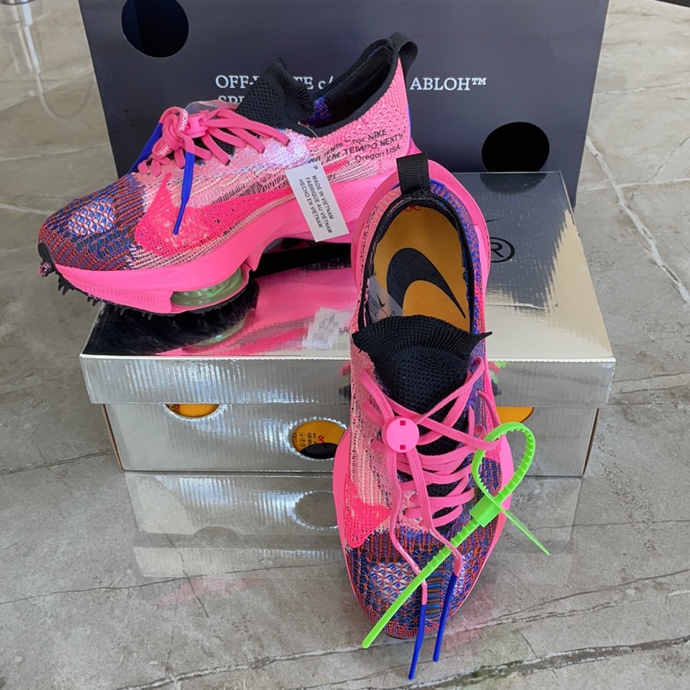 NIKE OFF-WHITE X AIR ZOOM TEMPO PINK GLOW